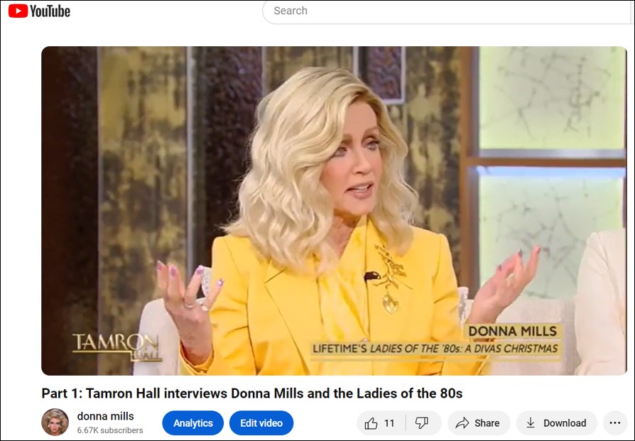 Donna mills on Tamron Hall