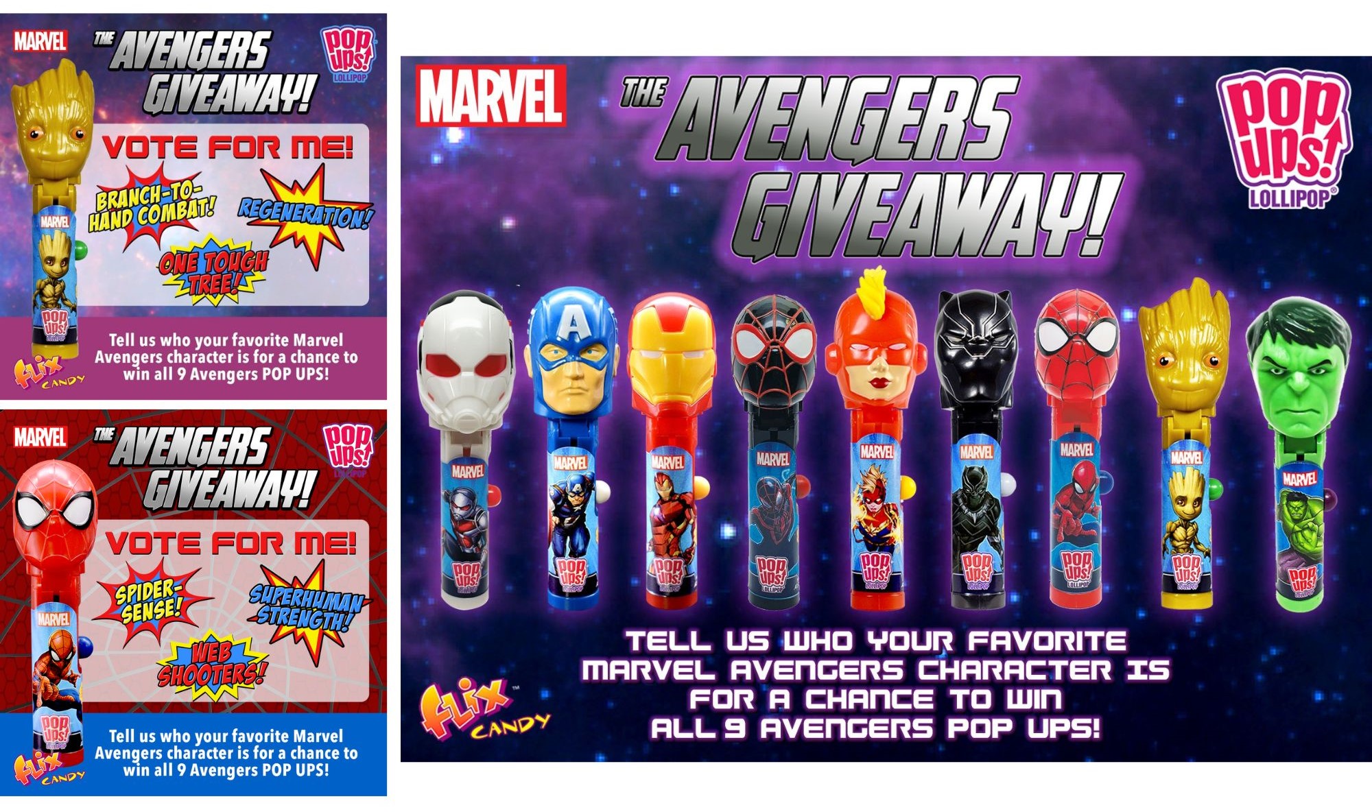 Marvel Avengers promotional candy marketing by grey matter direct