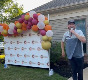 Grey Matter Direct client Todd Fedoruk at a client appreciation night at New Life Medical Addiction Services in Marlton, New Jersey