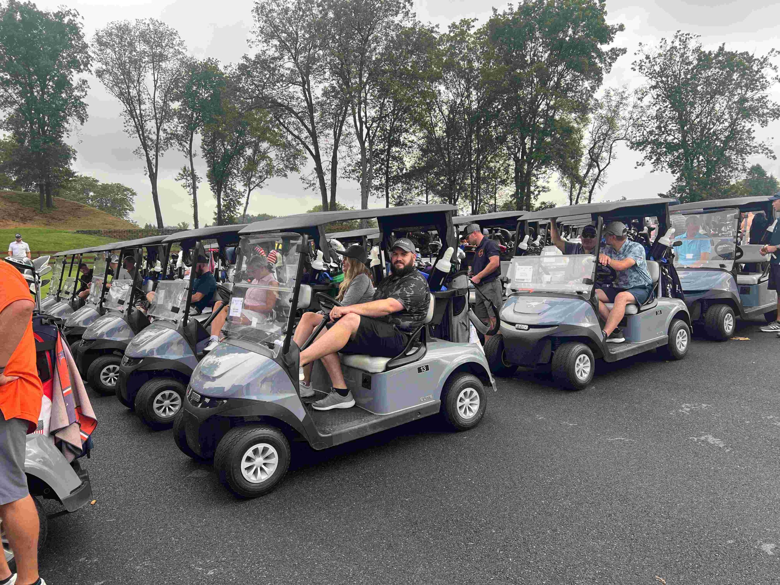 Golfers get ready at the Coding & Billing Solutions 2025 Charity Golf Outing in Allentown, PA
